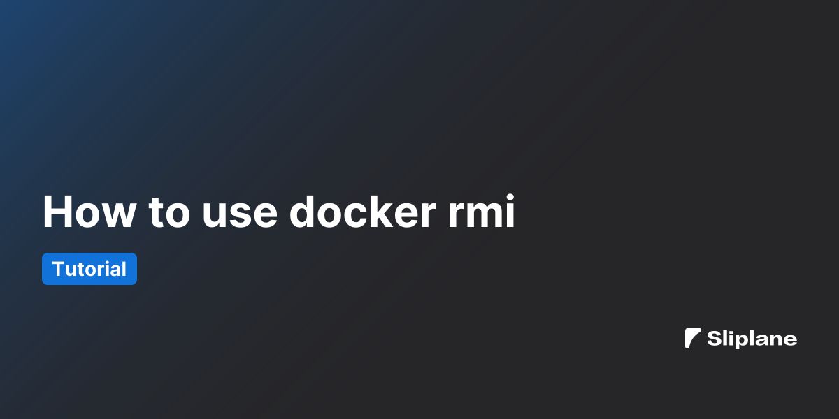 Wie du `docker rmi` verwendest