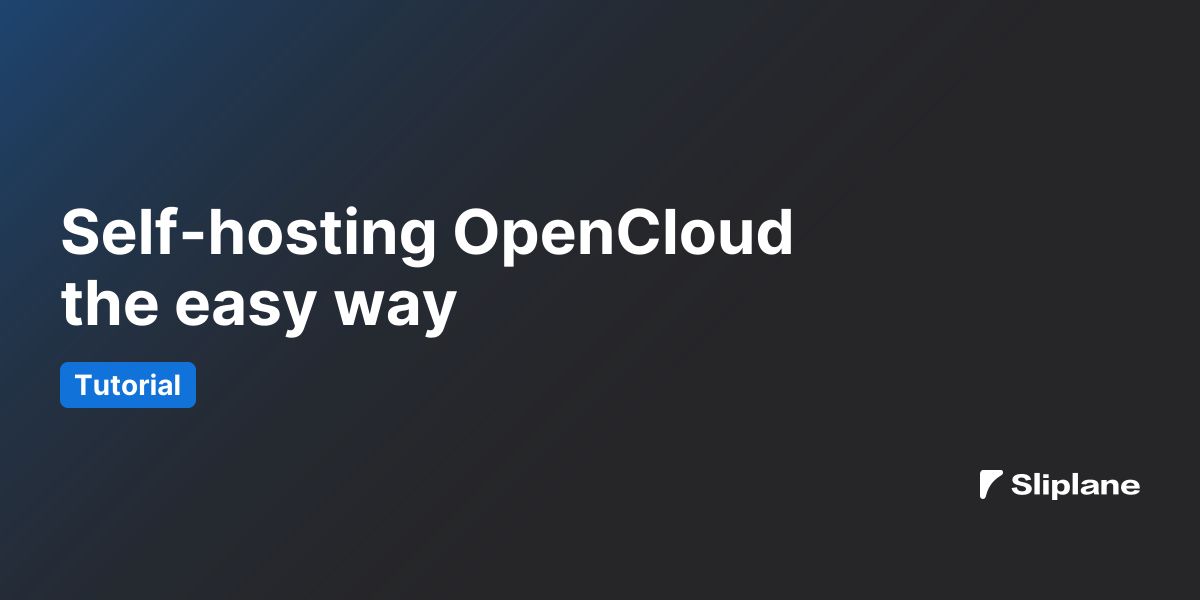 Self-hosting OpenCloud the easy way